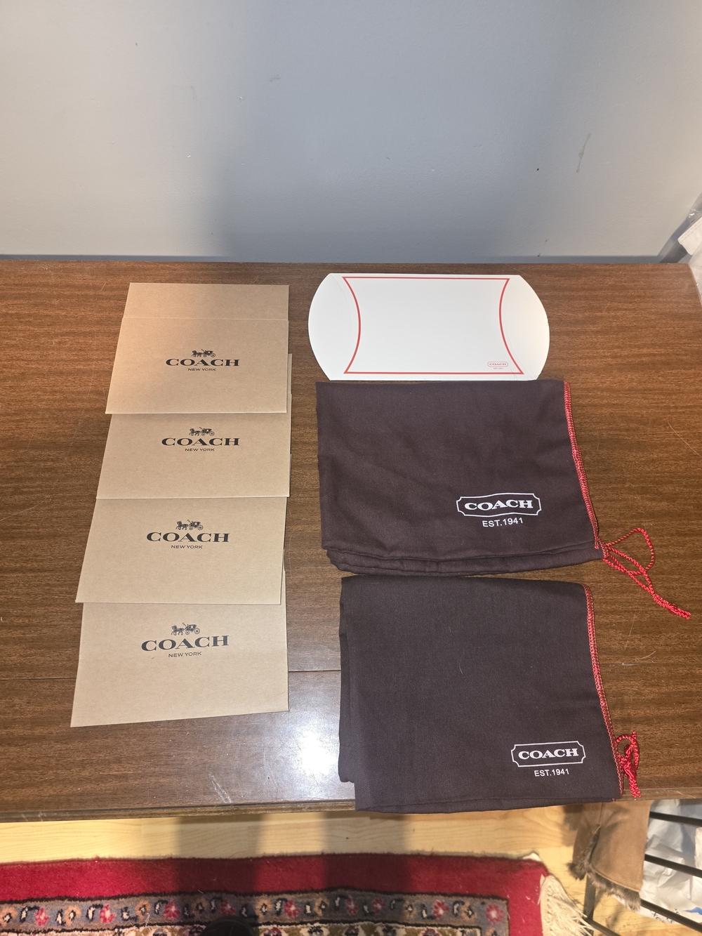 Coach Dust Bags And Gift Box Lot